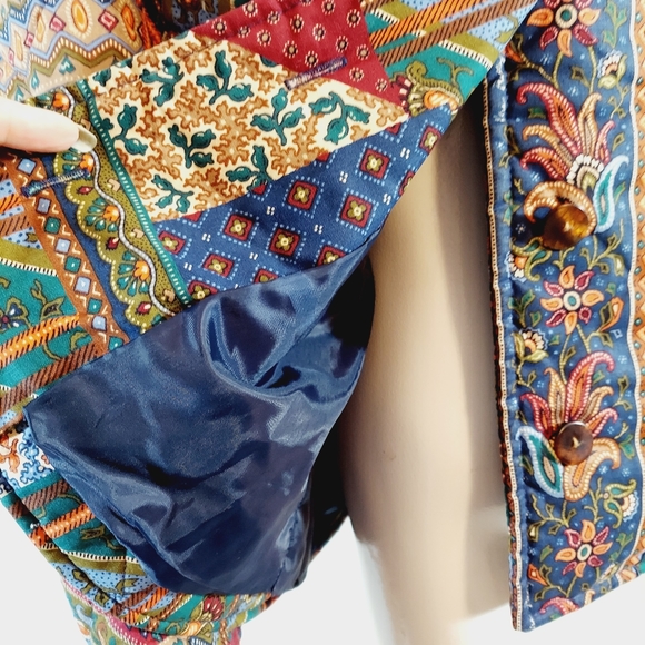 HP🥳 Vintage Vera Bradley quilted multi print patchwork puffy floral boho jacket - Picture 12 of 14